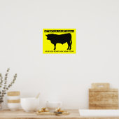 Aandacht voor vegetariërs Funny Meat Lovers Poster (Keuken)