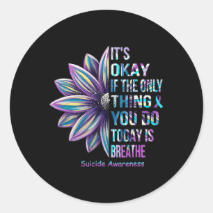 Aandacht voor zelfmoordpreventie Maand Familieonde Ronde Sticker