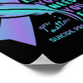 Aandacht voor zelfmoordpreventie positief Motivati Poster (Hoek)