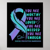 Aandacht voor zelfmoordpreventie positief Motivati Poster (Voorkant)