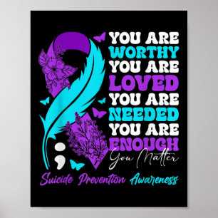 Aandacht voor zelfmoordpreventie positief Motivati Poster