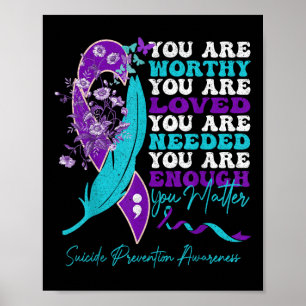 Aandacht voor zelfmoordpreventie positief Motivati Poster