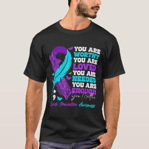 Aandacht voor zelfmoordpreventie positief Motivati T-shirt