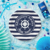 Aandacht wacht. Boatnaam. Papieren Bordje (Feest)