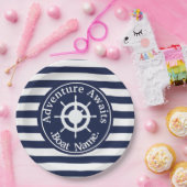 Aandacht wacht. Boatnaam. Papieren Bordje (Feest)