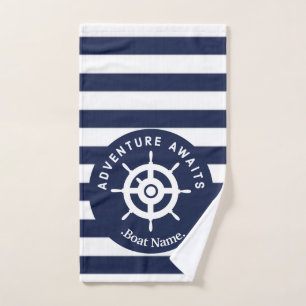 Aandacht wacht. Noem je boot. Bad Handdoek