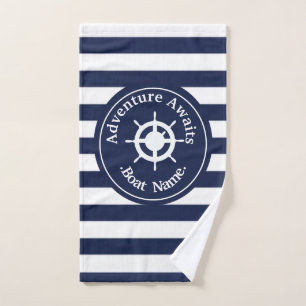 Aandacht wacht. Noem je boot. Handdoek