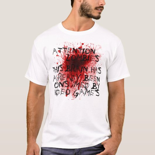 Aandacht zombies t-shirt (Voorkant)