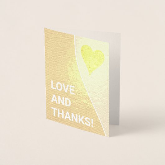 Aandachtgrijpende, gedurfde "LIEFDE EN BEDANKT!" K Folie Kaarten (Voorkant)