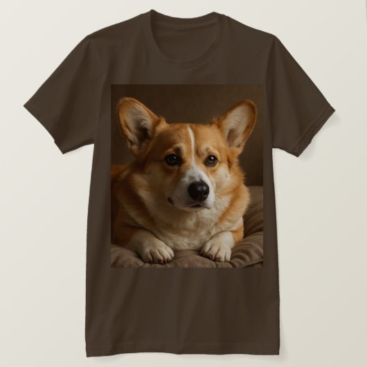 Aandachtige Corgi T-shirt (Design voorkant)