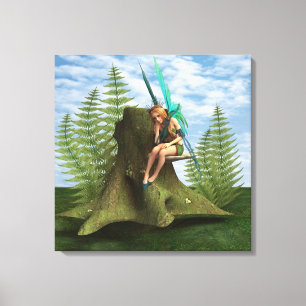 Aandachtige fee canvas afdruk
