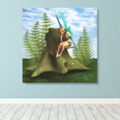 Aandachtige fee canvas afdruk (Insitu (Houten vloer))