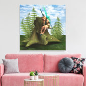 Aandachtige fee canvas afdruk (Insitu (Woonkamer))