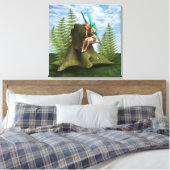 Aandachtige fee canvas afdruk (Insitu (Slaapkamer))