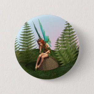 Aandachtige fee ronde button 5,7 cm