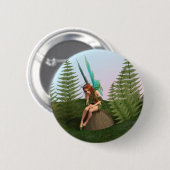 Aandachtige fee ronde button 5,7 cm (Voorkant /achterkant)