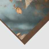Aandachtige Moppige Kat In Herfstbladeren S6 Decou Tissuepapier (Detail)