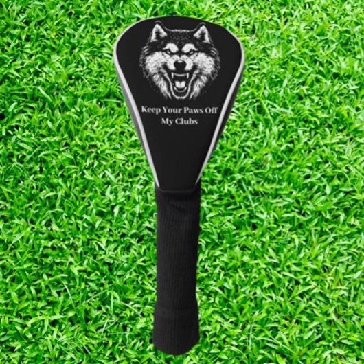 Aandachtige wolf Cadeau Golfheadcover