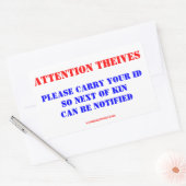 AANDACHTSDIEVEN RECHTHOEKIGE STICKER (Envelop)