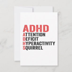 Aandachtstekort Hyperactiviteit Eekhoorn ADHD Cade Bedankkaart