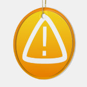 Aandachtsymbool Foto Kerstmis Keramisch Ornament (Links)