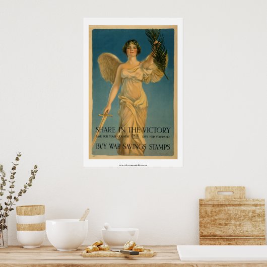 Aandeel in de overwinning poster (Keuken)