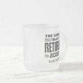 Aandeel in pensioen De leggende heeft persoonlijk  Matglas Koffiemok (Voorkant rechts)