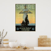 Aandeel - Joodse hulpcampagne Poster (Keuken)