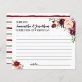 Aandeeldatum idea Marsala Flowers Vrijgezellenfees (Voorkant / Achterkant)