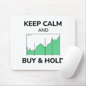 Aandelen aandelenmarkt houden kalm aan - koop en a muismat (Met muis)