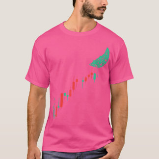 Aandelen Crypto-grafiek naar de maan Cryptocurrenc T-shirt