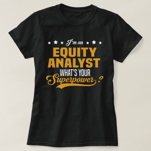 aandelenanalist t-shirt (Design voorkant)