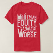 Aandelenanalyst handel handel in aandelen t-shirt (Design voorkant)