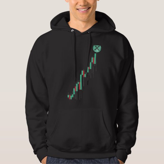 aandelengrafiek rimpel xrp - munten op de maan cr hoodie (Voorkant)