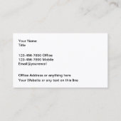 Aandelenhandel en financieel adviseur visitekaartje (Achterkant)