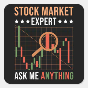 Aandeleninvesteerder Vierkante Sticker