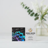 aandelenkaart | Onroerend goed Logo | Financiën Visitekaartje (Staand voorkant)