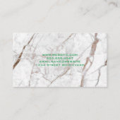 aandelenkaart | wit marmer visitekaartje (Achterkant)