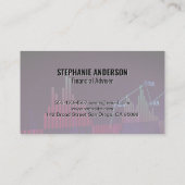 Aandelenmakelaar | Financieel zakenvrouw Visitekaartje (Achterkant)