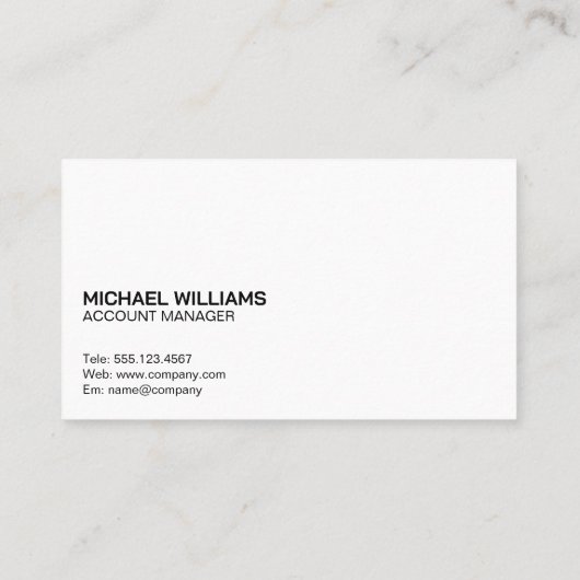 Aandelenmakelaar | Financiële Grafieken Visitekaartje (Achterkant)