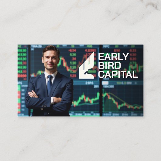 Aandelenmakelaar | Financiële Grafieken Visitekaartje (Voorkant)