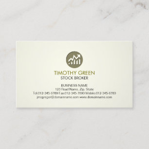 Aandelenmakelaar Geld Belegging Aandelengrafiek Ic Visitekaartje
