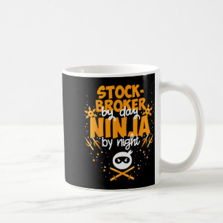 Aandelenmakelaar overdag ninja 's nachts - aandele koffiemok