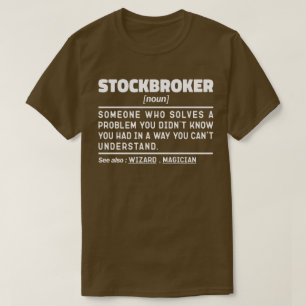Aandelenmakelaar Zelfstandig naamwoord Investering T-shirt