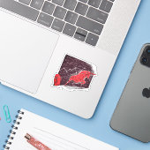 Aandelenmarkt BitcoinTrend Sticker (Laptop met iPhone)