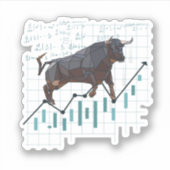 Aandelenmarkt Bullish Trend Sticker (Voorkant)