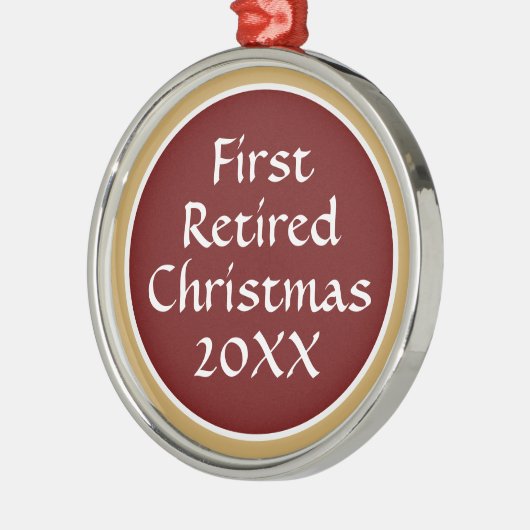 Aandenken! 1e gepensioneerd ornament met kerstsnow (Links)