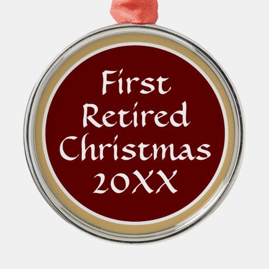 Aandenken! 1e gepensioneerd ornament met kerstsnow (Voorkant)