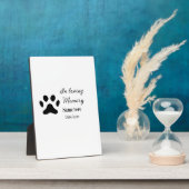Aandenken aan dierbare overledene, voeg naam dier  fotoplaat (Zijkant)