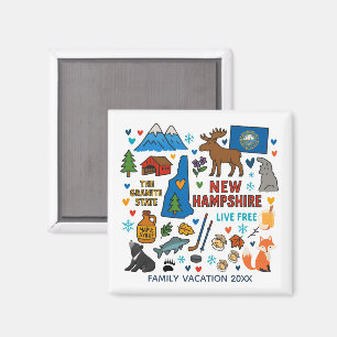 Aandenken aan een familieuitstapje naar New Hampsh Magneet